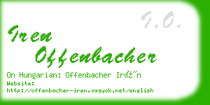 iren offenbacher business card